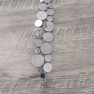 Chic Silver Disc Bracelet